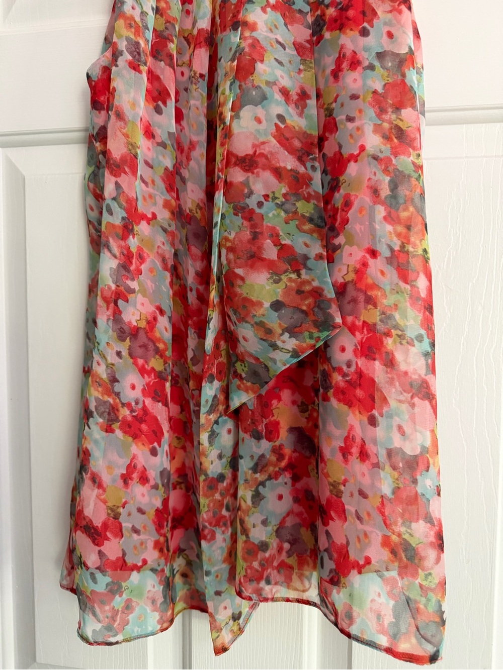 Wallis Red Multi Floral A-Line Women’s Top - Picture 5 of 10